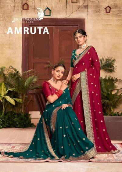 Amruta By Right Women Designer Diwali Special Saree collection